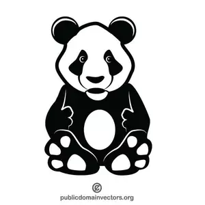 Urso panda vector clipart