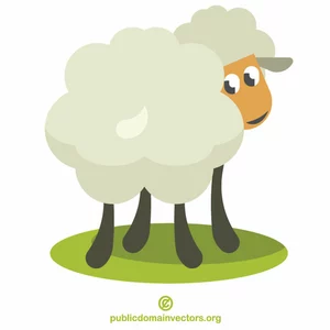 Cute sheep clip art | Public domain vectors