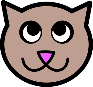 Immagine di vettore del gattino naso rosa
