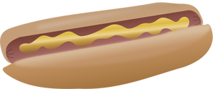Hot dog med sennep vektorgrafikk utklipp