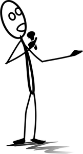 Line man performing musical vector image