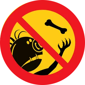 Vector image of do not feed the trolls sign