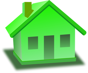 Casa verde pictograma vector imagine