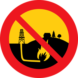 No shale gas exploitation vector sign