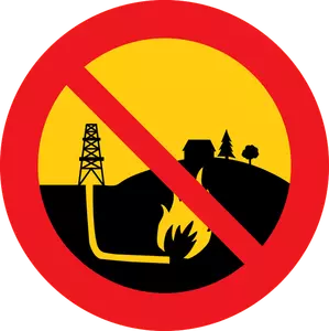 Aucun signe de vecteur de shale gas exploitation