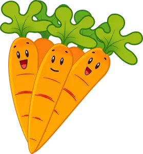 Smilende gulrøtter