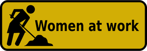 Ilustração em vetor de mulheres no trabalho de sinal