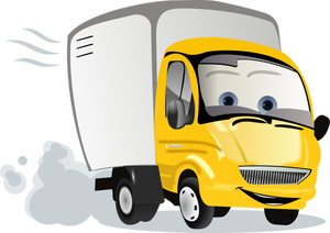 Cartoon truck vector illustration