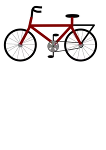 Vector illustration of a red bike