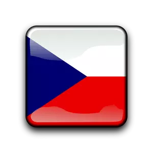 Tjeckien flagga knappen