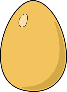 Ilustración vectorial de huevo marrón