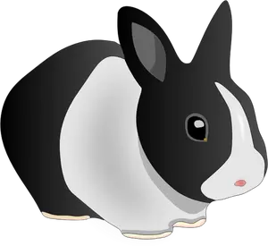 Vector image of friendly rabbit