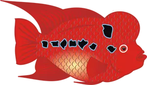 Vector de peces Flowerhorn