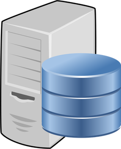 Vector drawing of database server