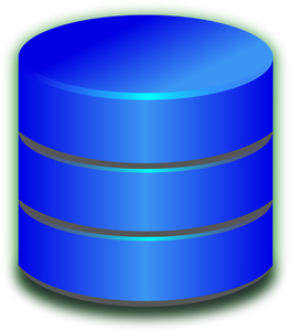 Immagine vettoriale di icona blu database