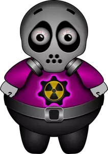 Vector illustration of nuclear man