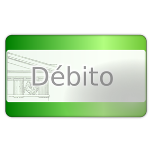 Symbol wektor karty debetowej