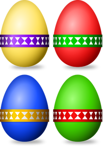 Decoración de Pascua huevos selección vector de la imagen