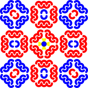 Vectorafbeeldingen van swirly tegel patroon