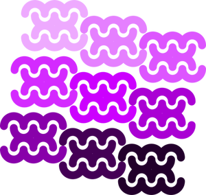 Ilustración vectorial del patrón de las curvas de color púrpura