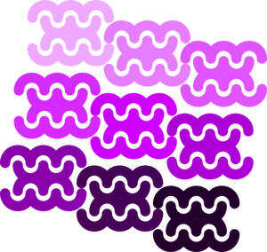 Ilustracja wektorowa wzór fioletowy krzywe