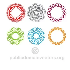 Decorative vector shapes