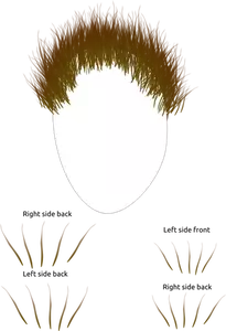 Gambar bentuk wajah pria dengan rambut bagian