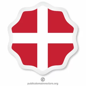 Vettore adesivo bandiera danese