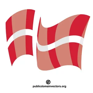 Royaume du Danemark brandissant un drapeau