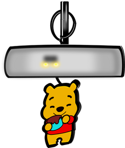 Winnie the Pooh air freshener vector illustration