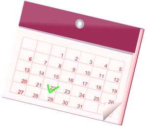 Image vectorielle de l'icône de couleur rose pour le calendrier mois