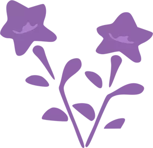 Jepang bellflower ungu jejak vektor gambar