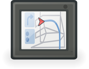 Vozu navigační systém vektorové ilustrace
