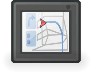 Illustrazione vettoriale di auto navigazione sistema