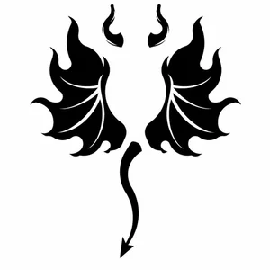 Devil wings silhouette