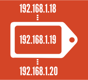 DHCP simbol label vektor gambar