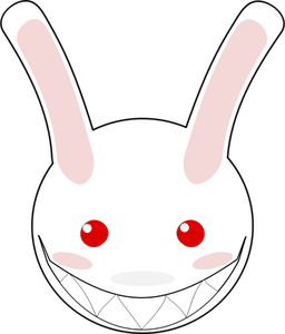 Vektor ClipArt av galen kanin leende