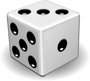 Image vectorielle de close-up jeu de dés