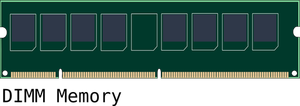 Grafică vectorială a modulului de memorie DIMM calculator