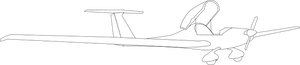Einfaches Flugzeug Skizze