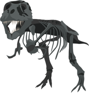Tyrannosaurus Rex iskelet vektör görüntü