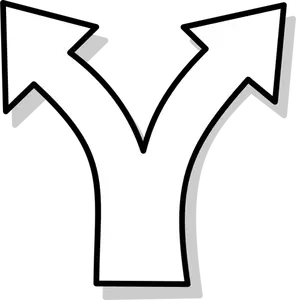 Immagine vettoriale del simbolo divergente