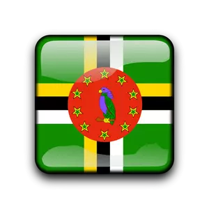 Dominica Kennzeichnungsschaltfläche Vektor