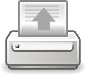 Vector ilustrare a pictograma de imprimantă OS computer