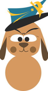 Hond avatar vector pictogram