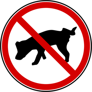 No dog peeing warning sign vector image