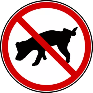Kein Hund-Natursekt-Warnschild Vektor-Bild