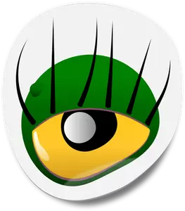 Monster oog sticker vector illustraties