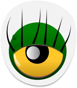 Monster oog sticker vector afbeelding