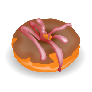 Chocolate doughnut vector image